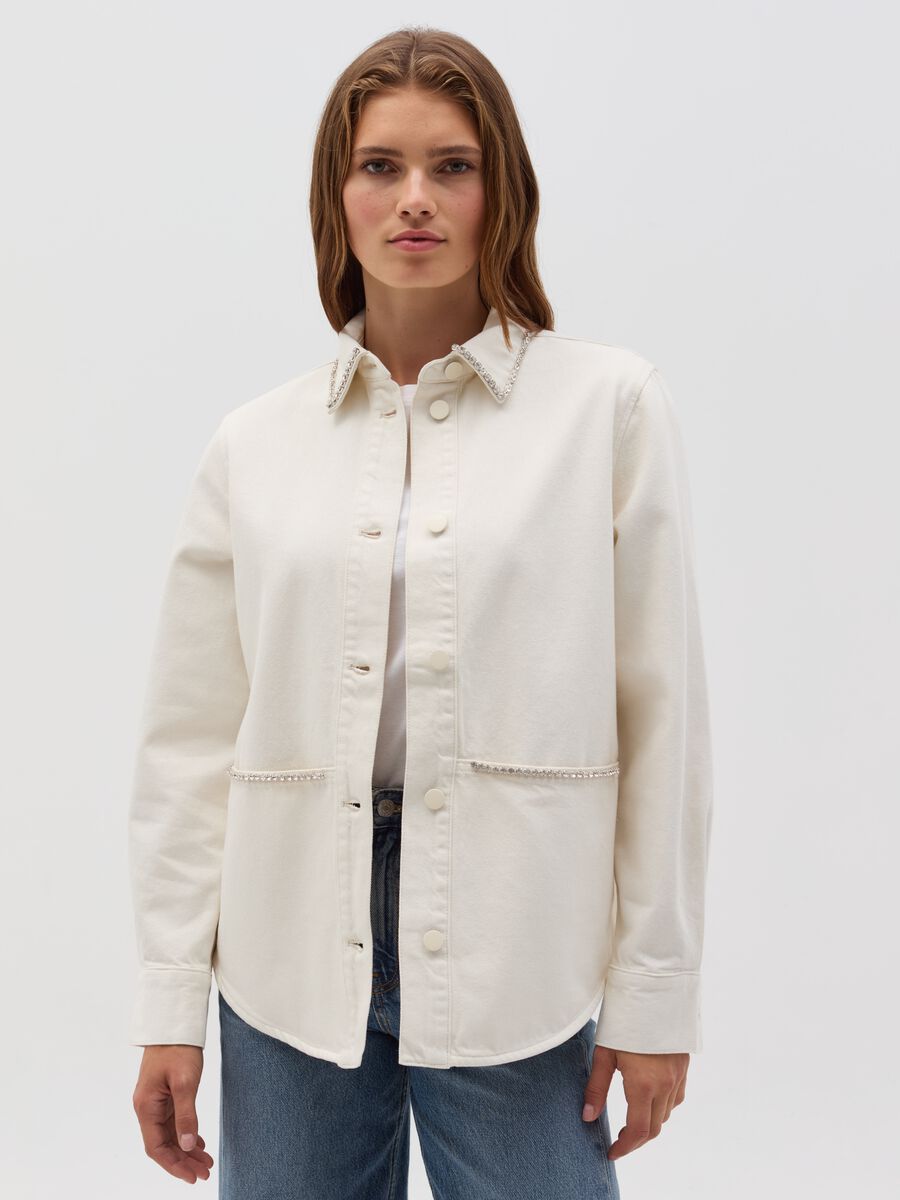 Shacket with diamanté trims_0