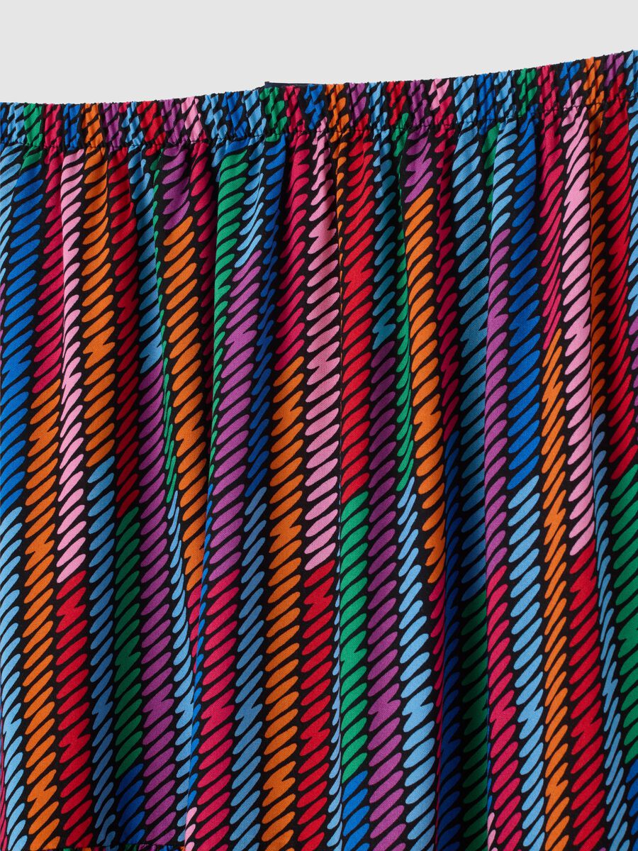 Women's Long Skirt in Multicolour Viscose Regular Fit_1