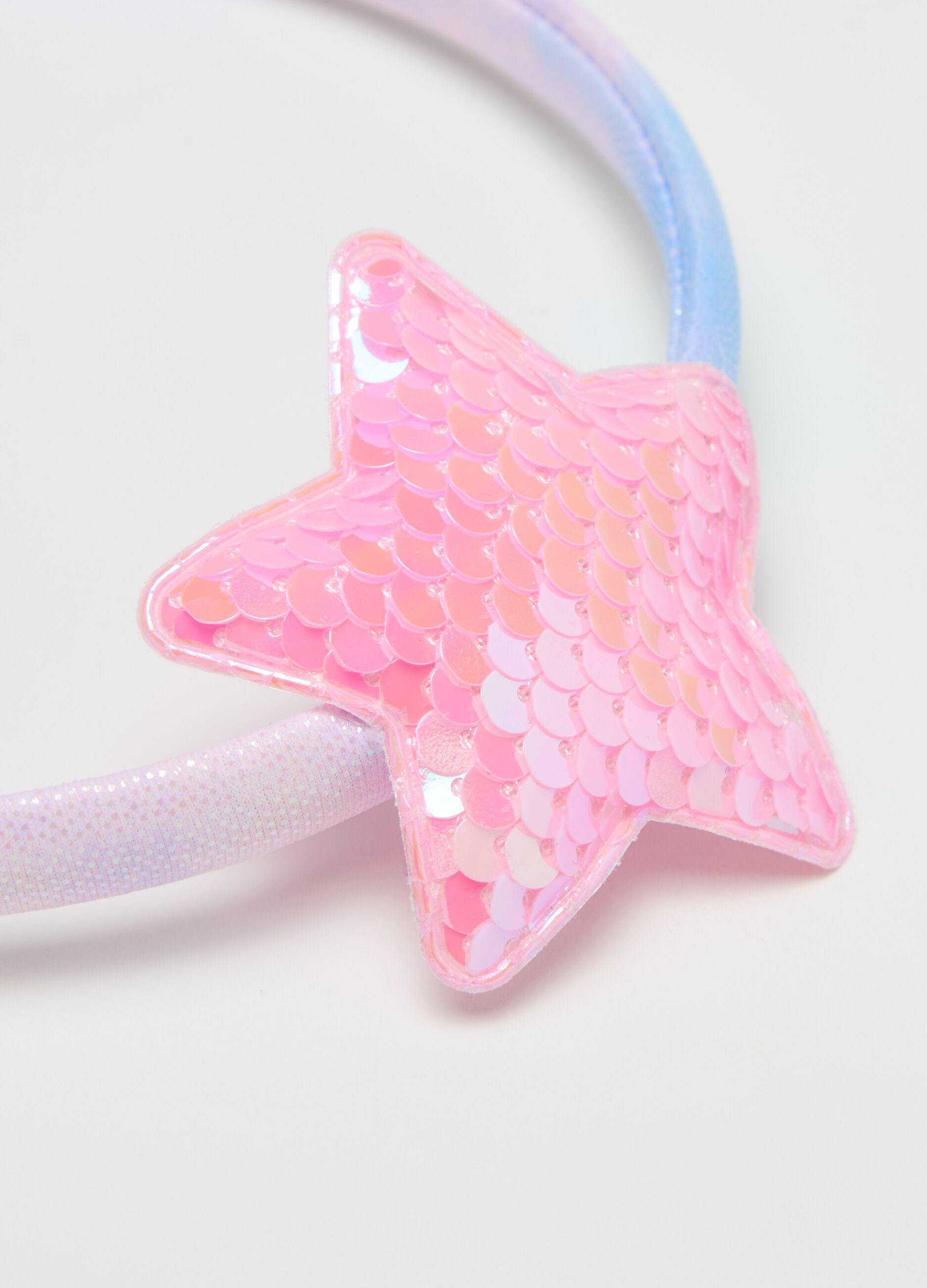 Rainbow Alice band with sequinned star
