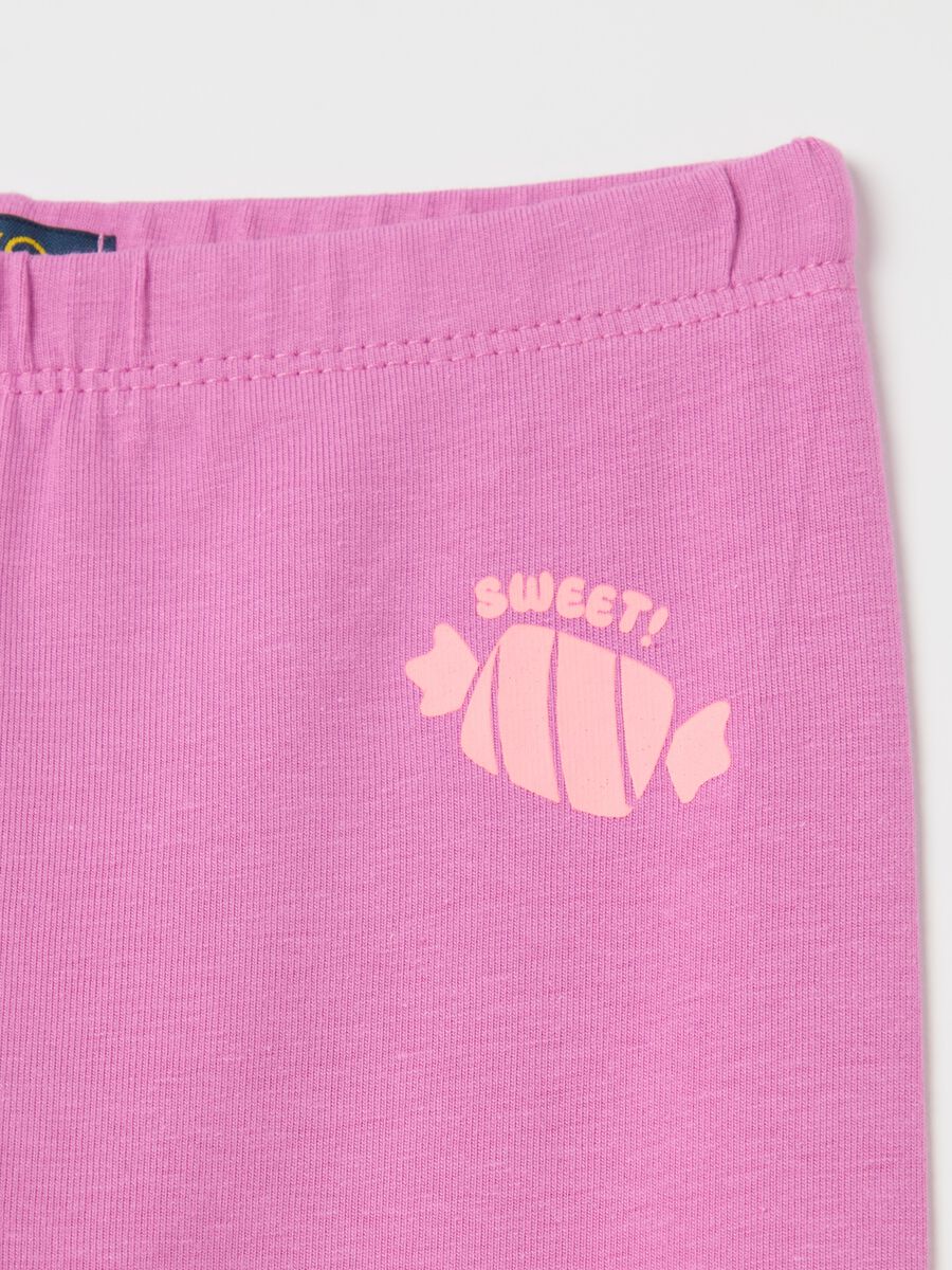 Three-quarter leggings in stretch cotton_2