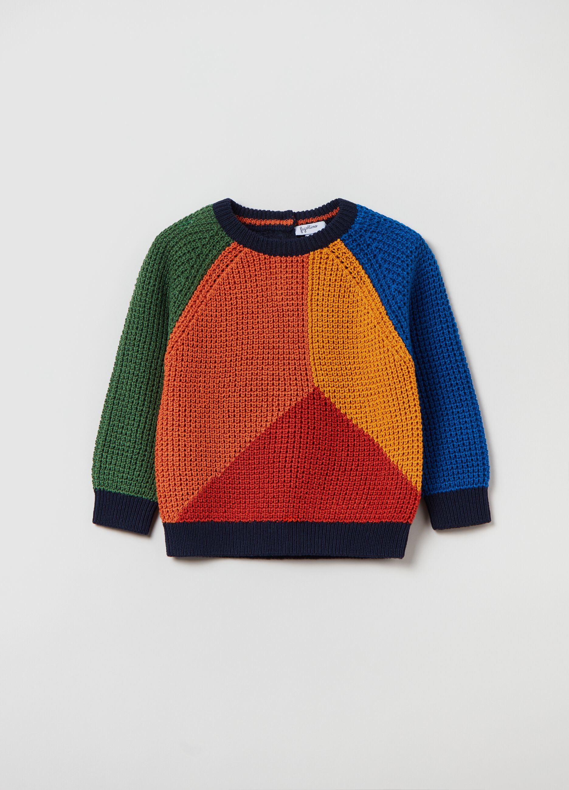 Pullover girocollo color block_0