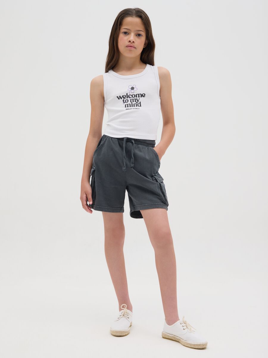 Girls' White Cotton Summer Set - Regular Fit_1