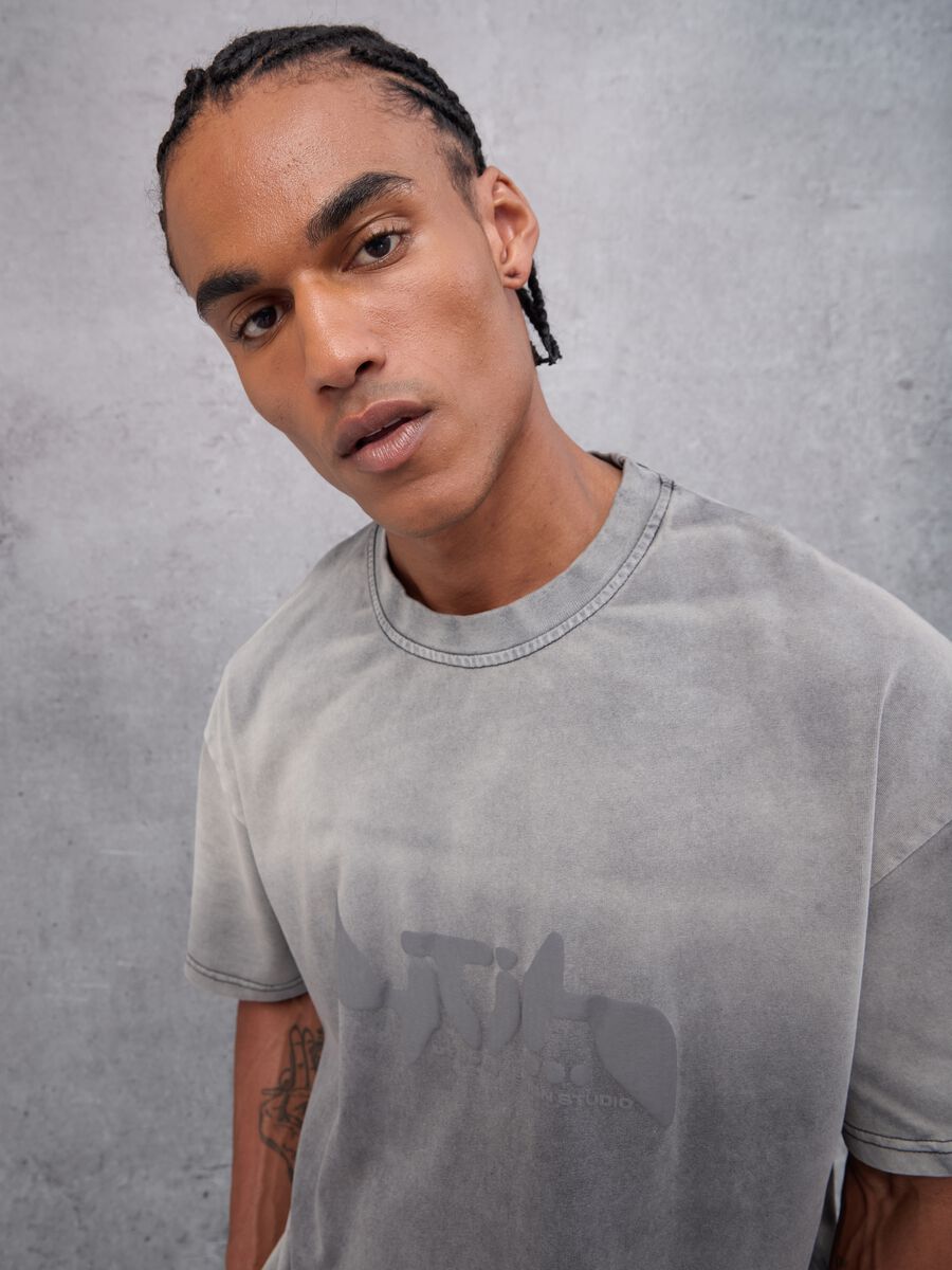Sunfaded Graphic T-shirt Vintage Grey_2