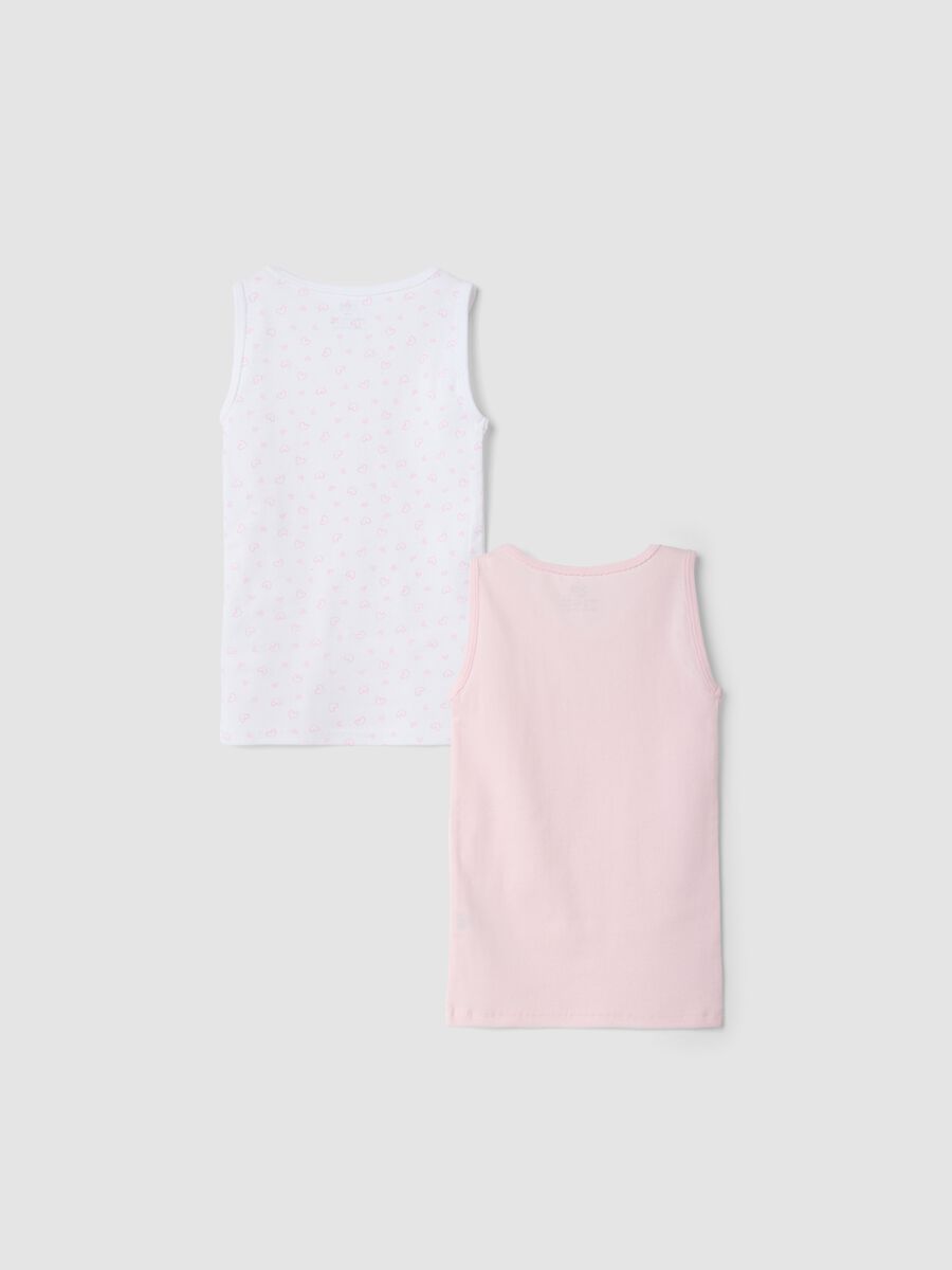 Bipack canotte rosa e bianche in puro cotone organico per bambina_1