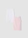 2-pack girls&rsquo; pink and white organic cotton vests_1