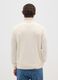 Beige Regular Fit Roll Neck Jumper with Jacquard Pattern_2