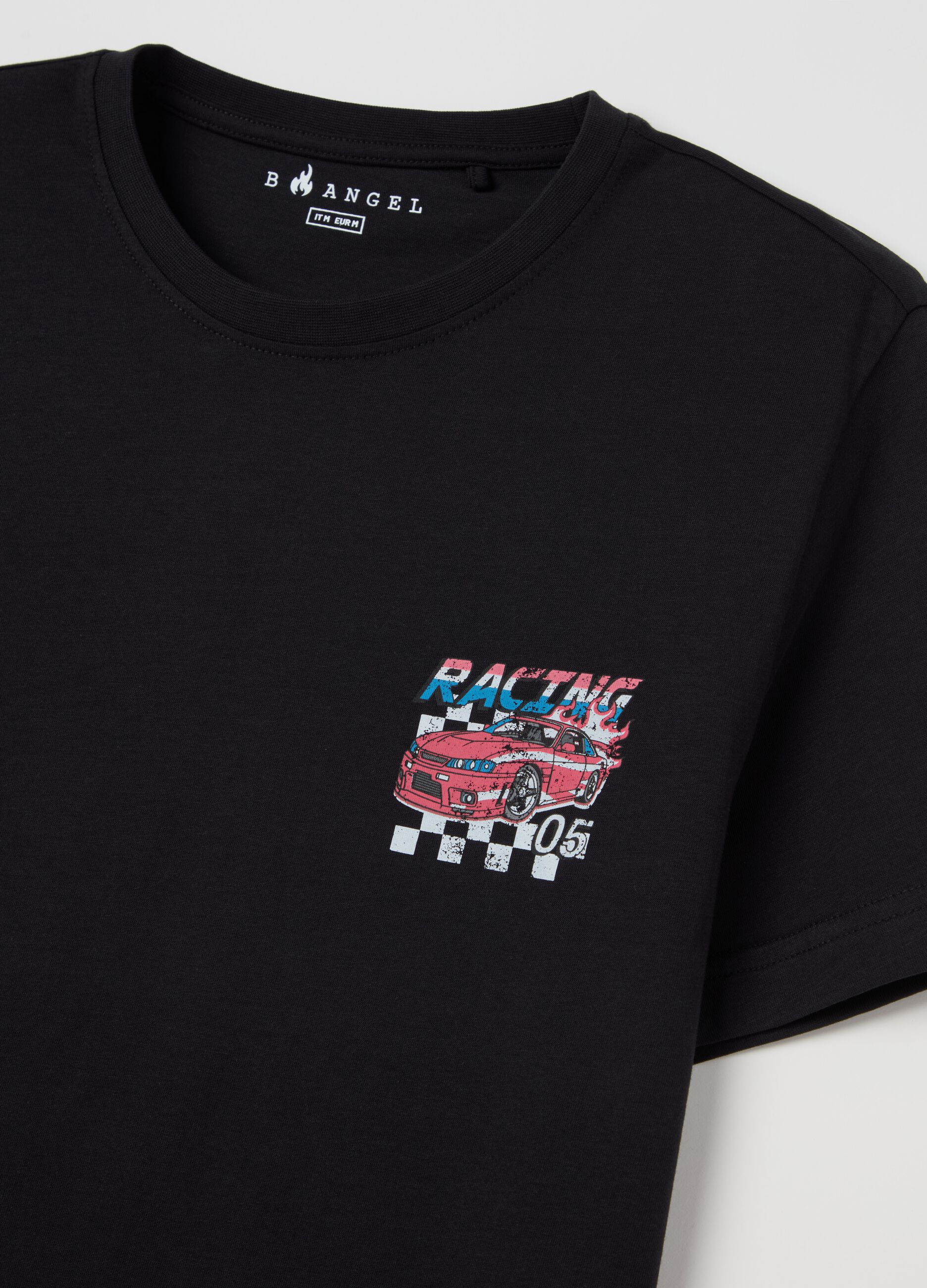 T-shirt with Racing print