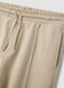 Beige cotton-blend regular-fit shorts with drawstring_5
