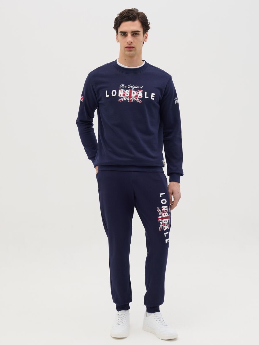 Blue sweatshirt with round neck_1