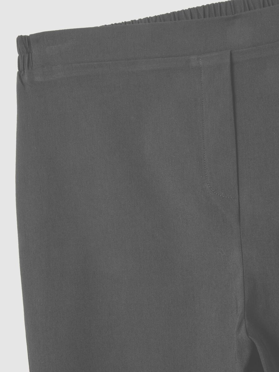 Grey Viscose Blend Regular Fit Leggings_5