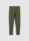 Boys' green pure cotton jogger trousers regular fit_4