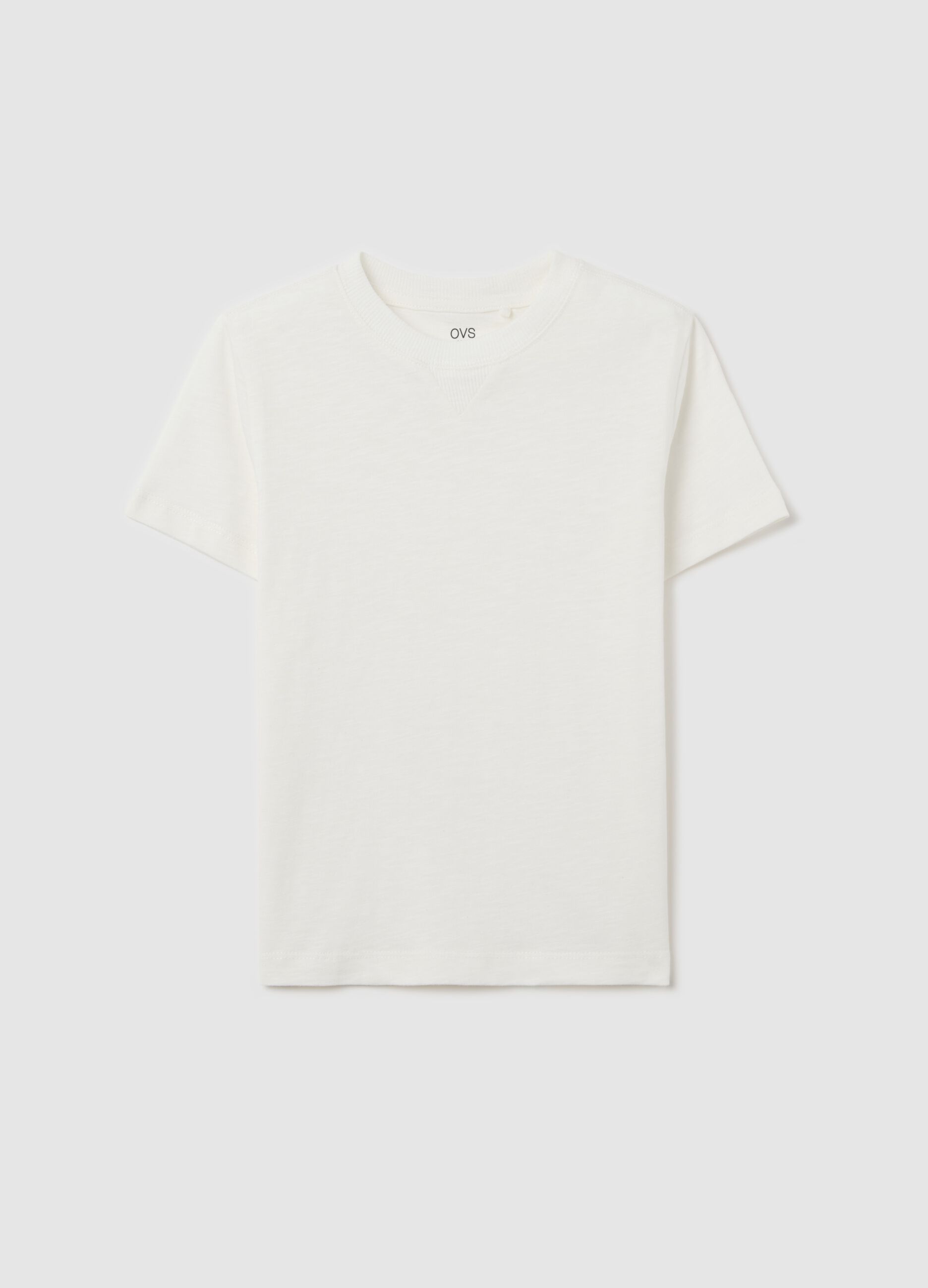 Cotton T-shirt with round neck