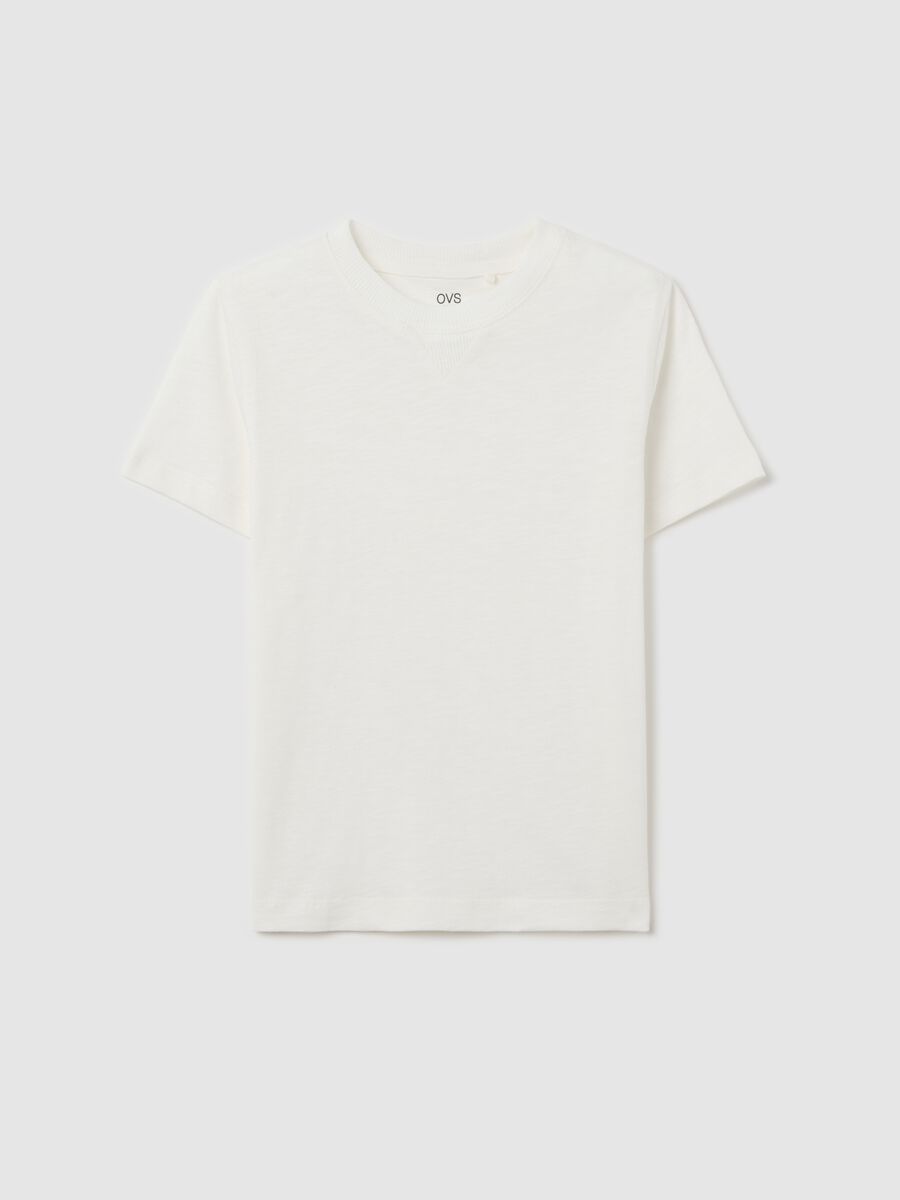Cotton T-shirt with round neck_0