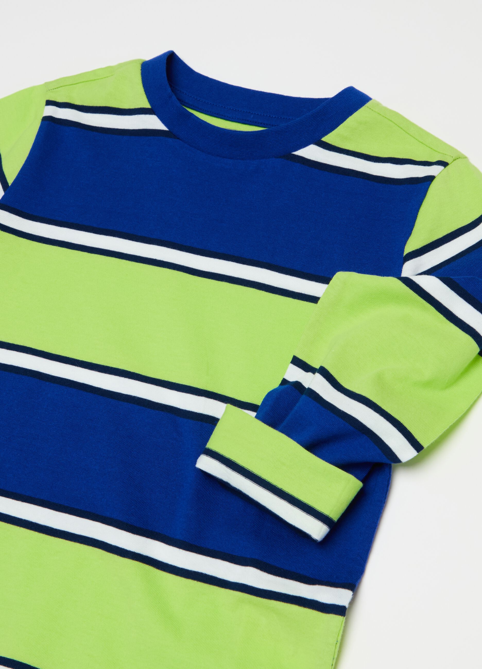 Striped T-shirt with raglan sleeves