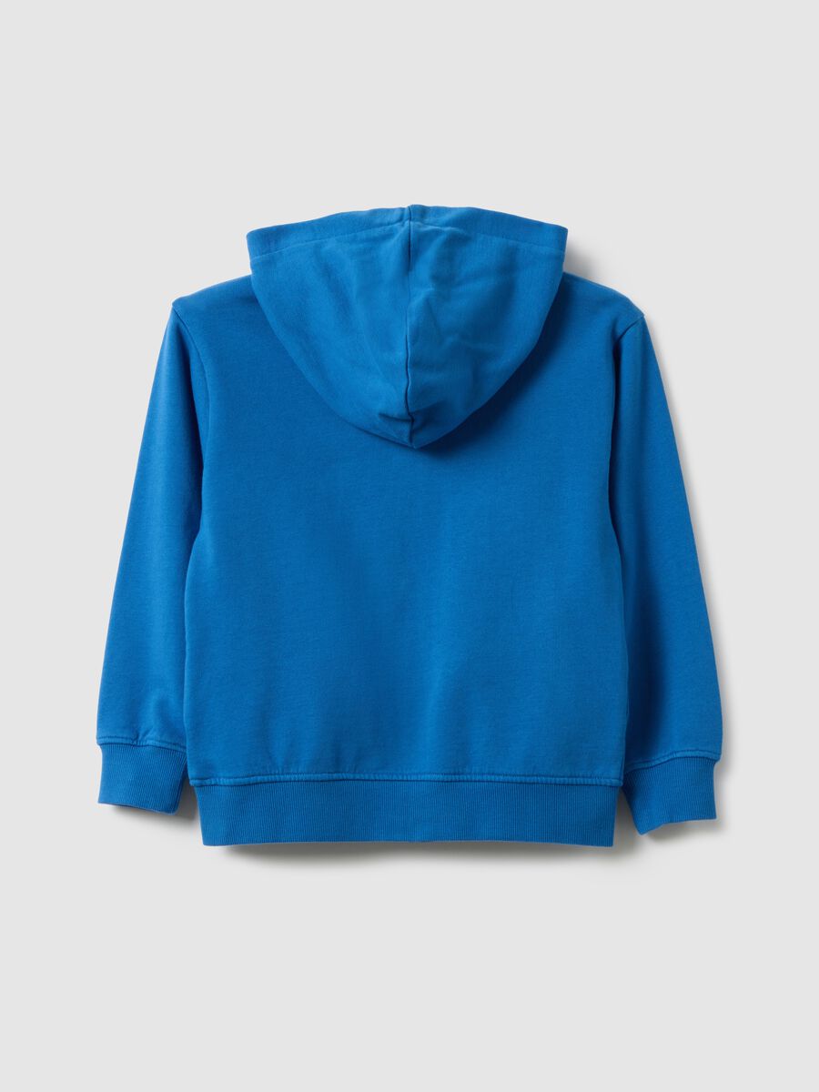 Children's blue cotton hoodie regular fit_1