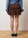 Brown stretch fabric skirt regular fit_2