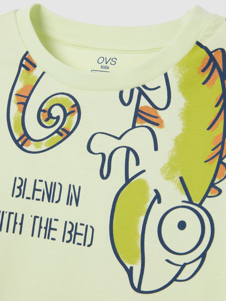 Multicolour pure cotton kids' T-shirt and shorts set with regular fit_2