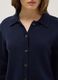 Blue cardigan with polo collar in pure cotton regular fit_3