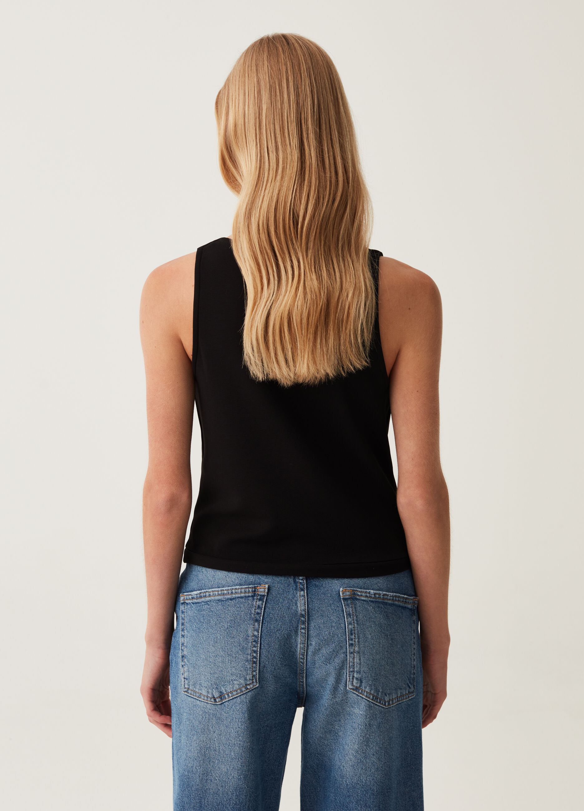 Tank top con drappeggio