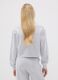 Grey organic cotton sweatshirt with front print for girls_1