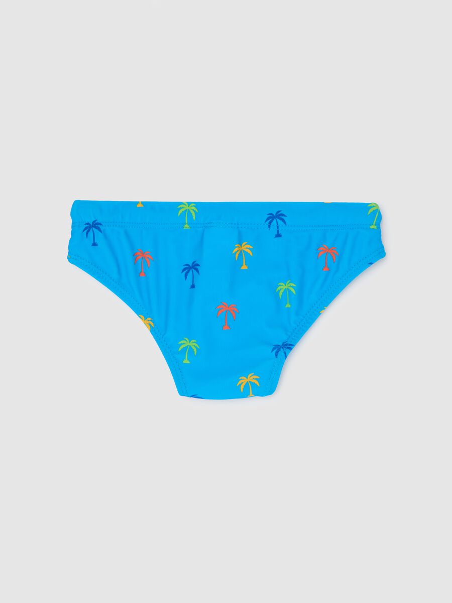 Blue beach briefs with colourful palms OVS Kids_1