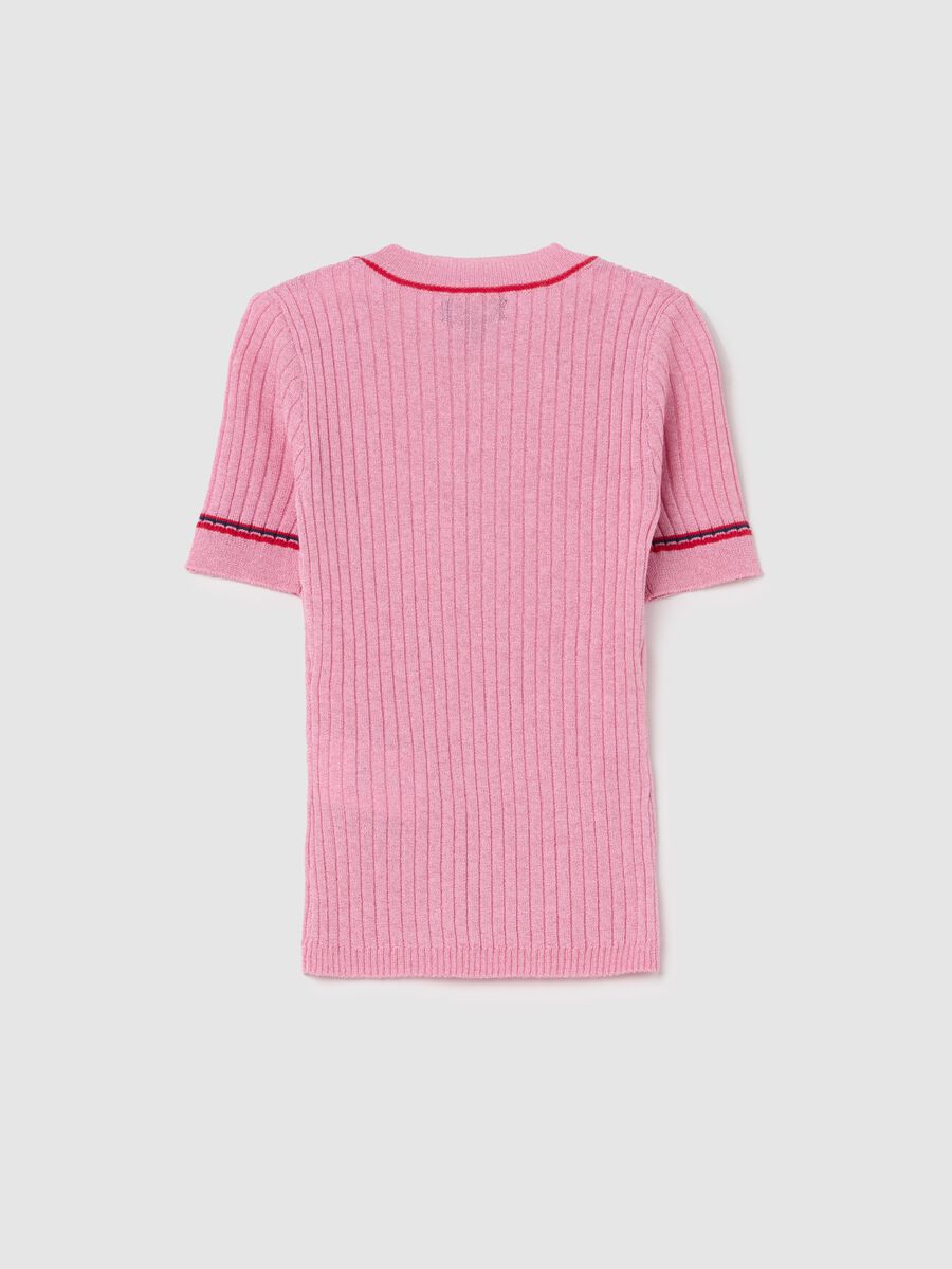 T-shirt in ribbed jersey with lurex_4