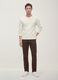 Brown denim jeans in stretch cotton, slim fit_0
