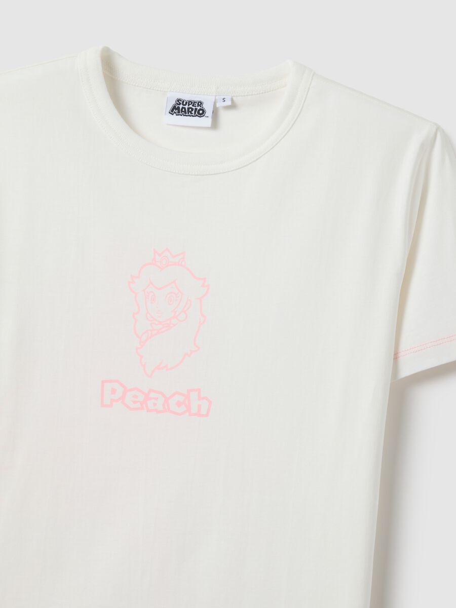 White pure cotton regular fit t-shirt with print_5