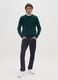 Regular fit green crewneck jumper_0