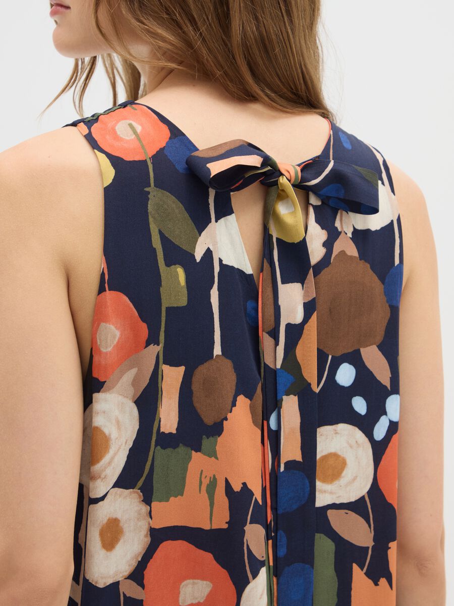 Multicolour regular fit dress with flowers_3