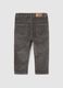 Children's grey stretch cotton blend trousers with a regular fit_1
