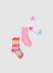 Girl's Regular Fit Multicolour Cotton Blend Socks Tripack_0