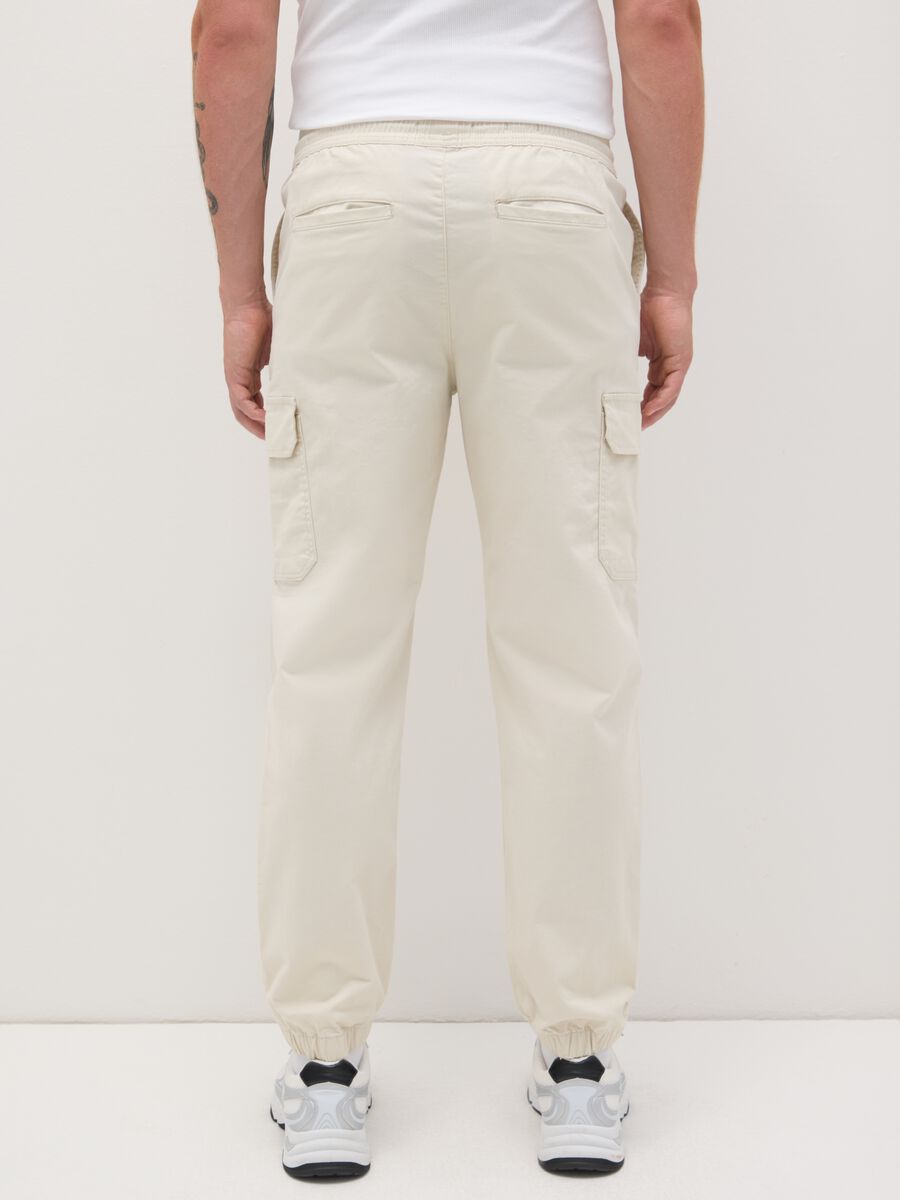 Beige B.Angel Cargo Trousers_3