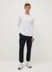 White long-sleeve t-shirt in stretchy cotton regular fit_1