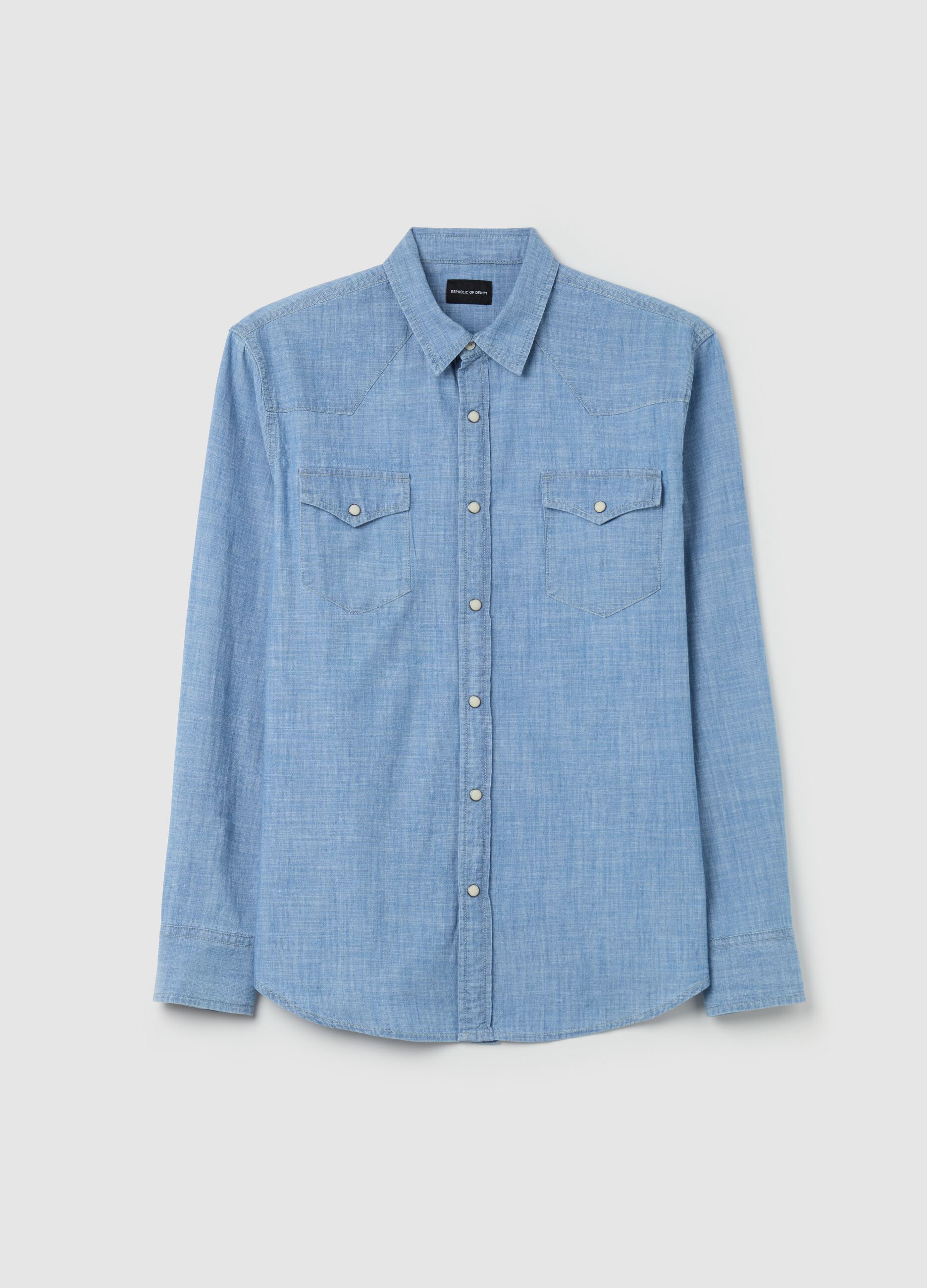 Denim shirt with pockets