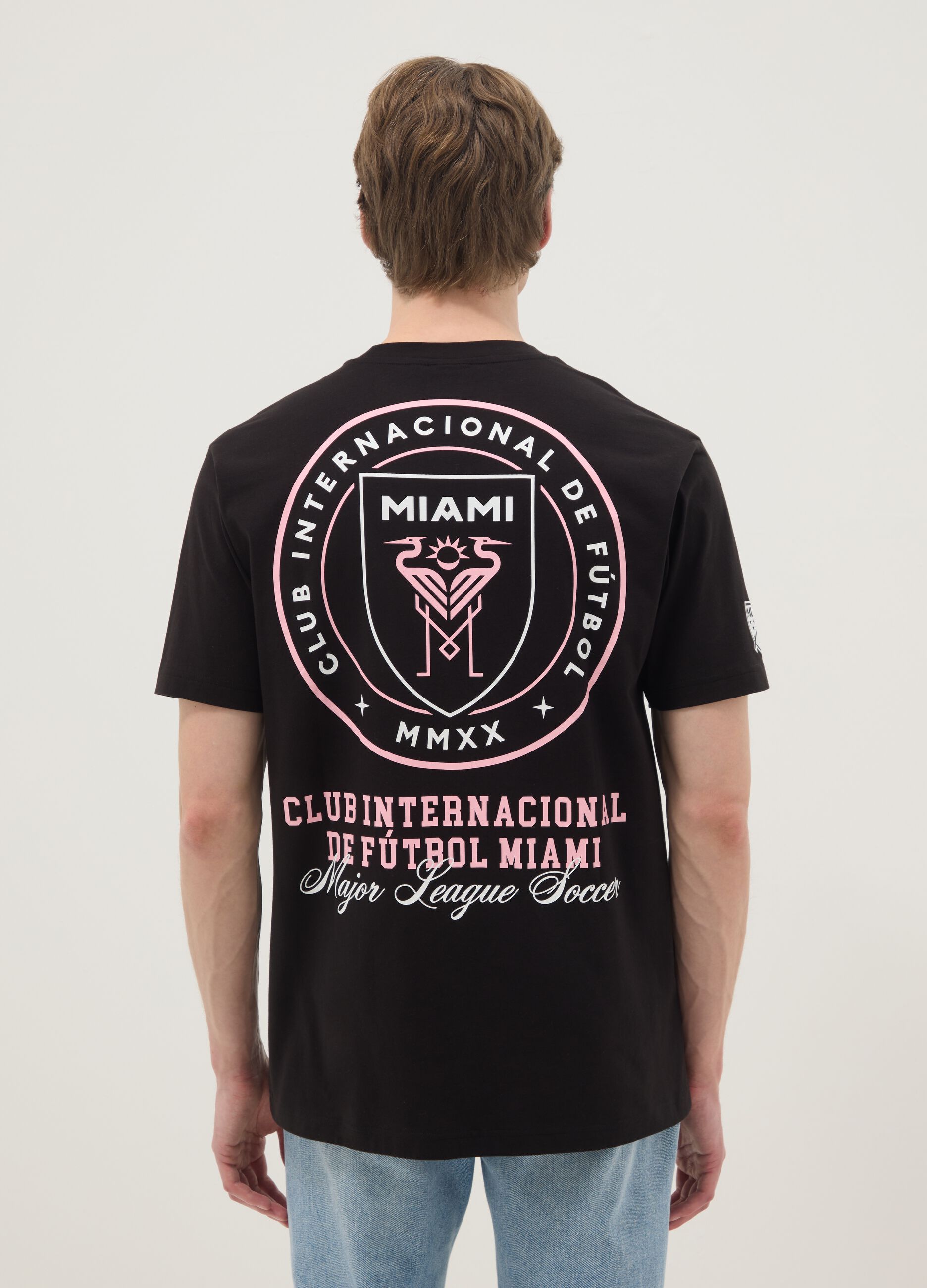 Black Pure Cotton Short Sleeve Regular Fit T-Shirt Inter Miami CF