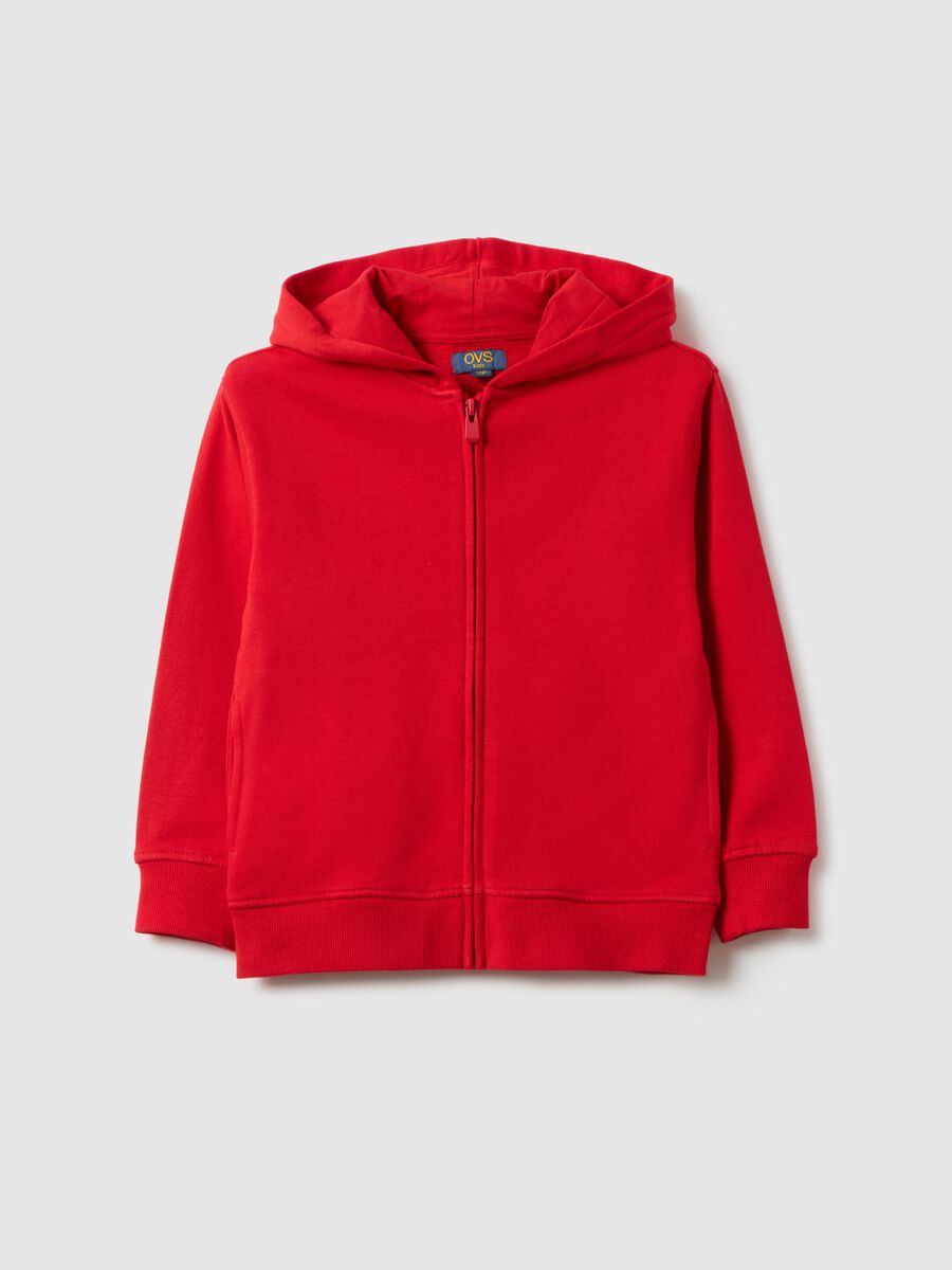 Red child&rsquo;s cotton hoodie in regular fit_0