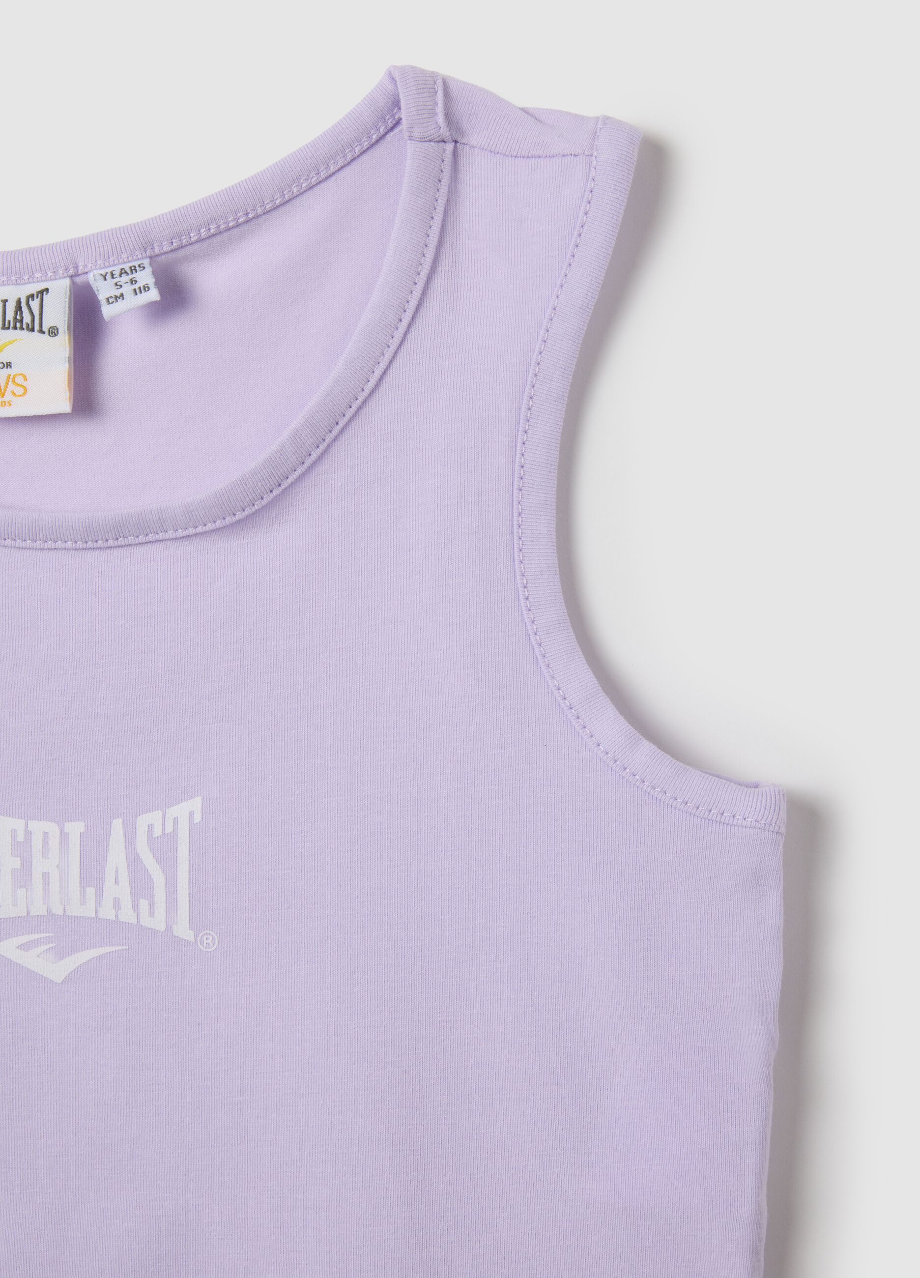 Girls' Purple Cotton Regular Fit Crop Top