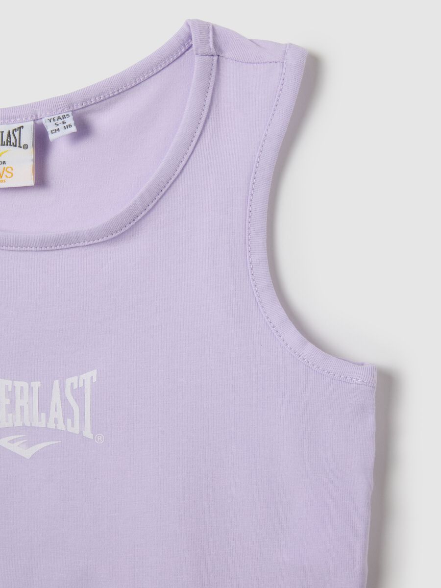 Girls' Purple Cotton Regular Fit Crop Top_2