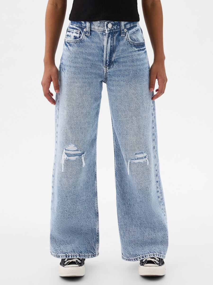 Jeans larghi in denim_1