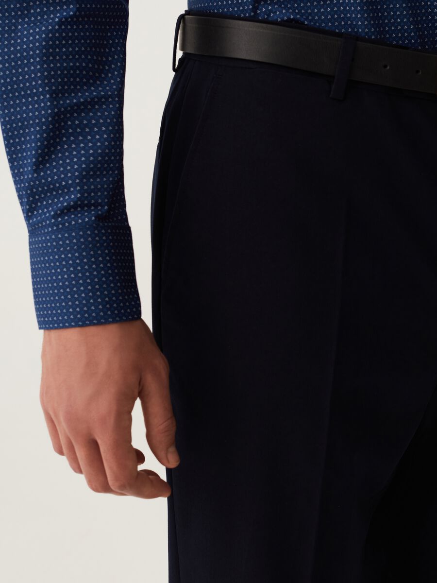 Pantalone regular fit blu navy_3