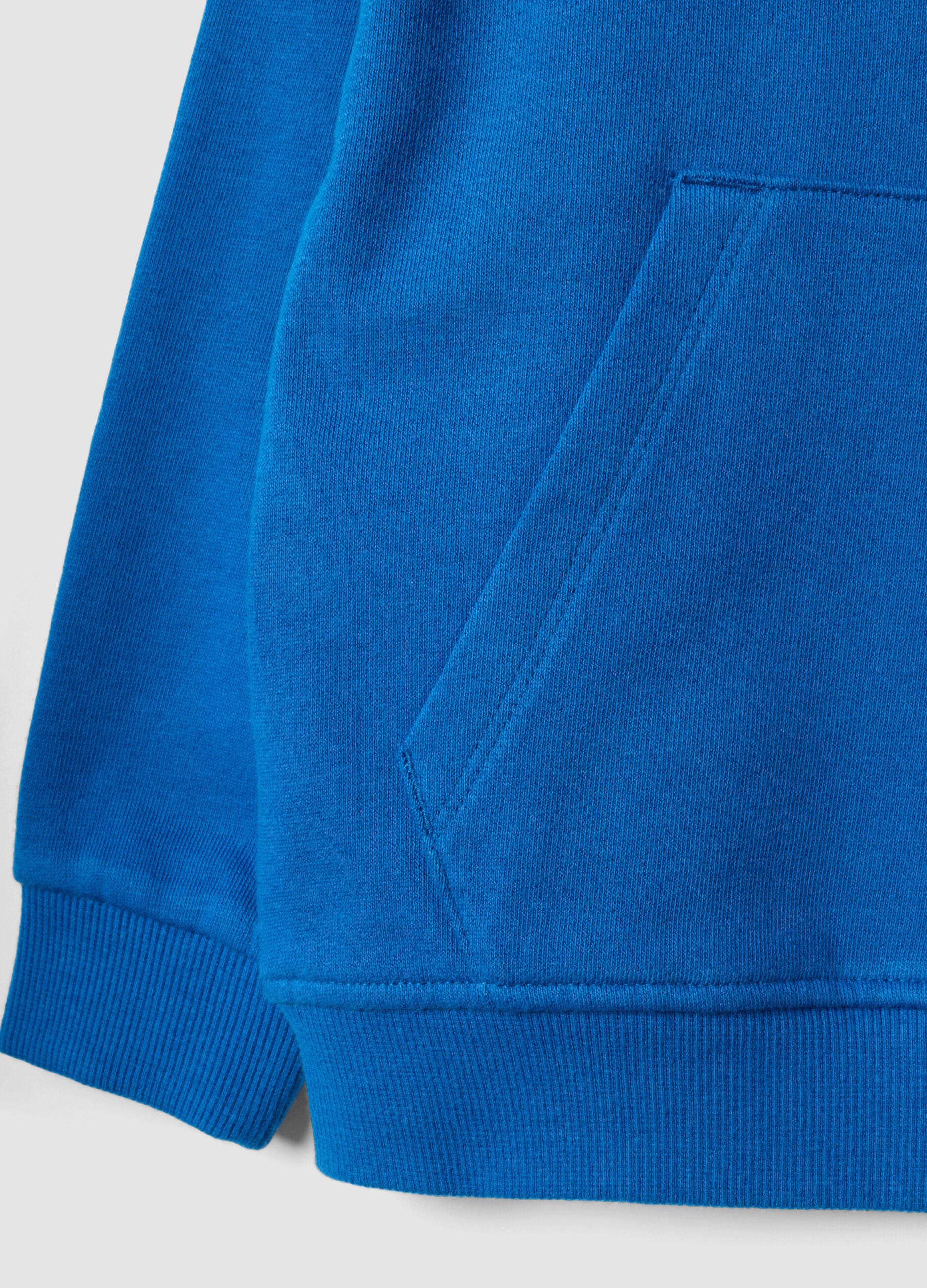 Completo jogging blu in puro cotone con stampa per bimbo