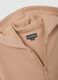Girls' beige hoodie in pure cotton regular fit with hood and zip_3