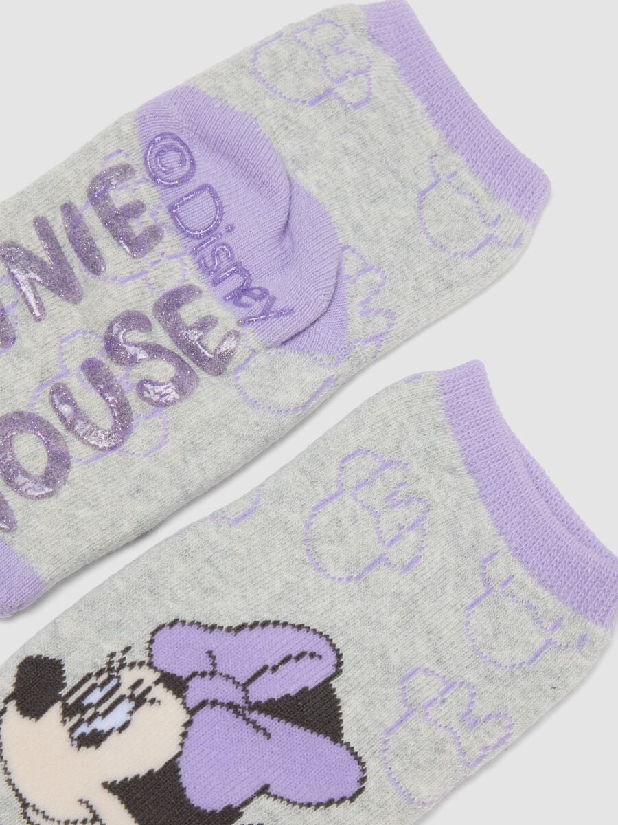 2-pack of short organic stretch cotton socks with Minnie print_1