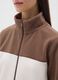 Multicolour fleece with relaxed fit and zip_3