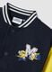 Blue college-style crewneck sweatshirt in cotton blend with Minions print for boys_3