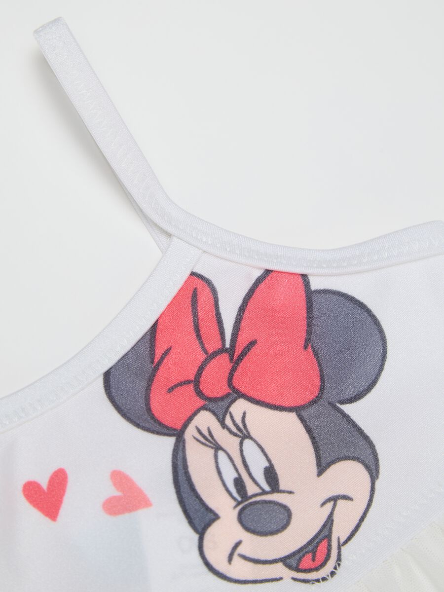 Girls’ bikini in white stretch fabric with Minnie Mouse print_3