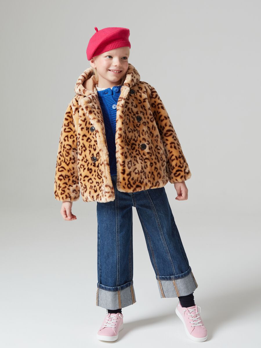 Cappotto in eco pelliccia animalier_0