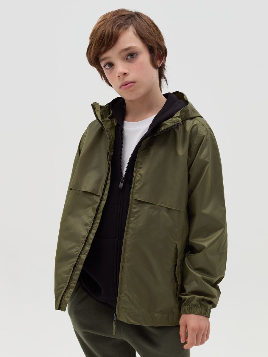 Essential waterproof jacket with hood_0