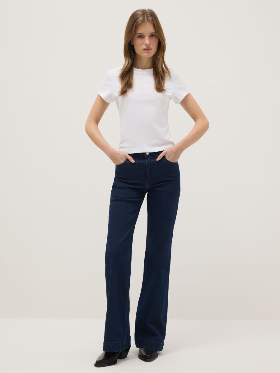 Blue Denim Bootcut Jeans_0